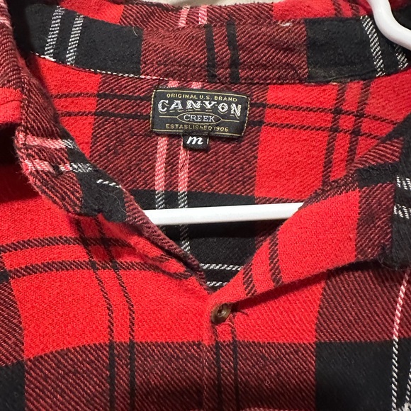 Red and Black Plaid Men's Shirt - Picture 3 of 3
